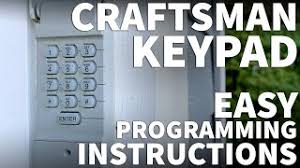 a craftsman garage door keypad