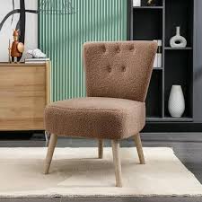 teddy fabric armless accent chair