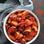 baked kumera  sweet potato  with sweet smoked paprika