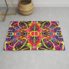 psychedelic rug by nando art society6