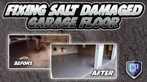 fixing a salt damaged garage floor