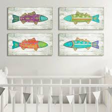 Wooden Funky Fish Nautical Sign Beach