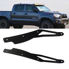 Turbosii Upper Roof Windshield Mounting Brackets For 42 Inch Offroad Lighting Curved Led Work Light Bar Fit 2005 2015 Toyota Tacoma 4wd 2wd Turbo Sii Off Road Led Lights