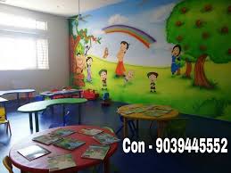 playschool wall painting nursery school