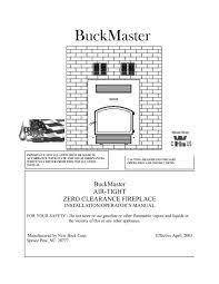 Buckmaster Manual 12 08 Buck Stove