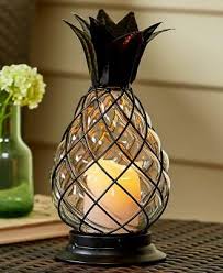 glass pineapple led candle hurricane