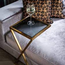 Contemporary Brushed Gold Over Sofa