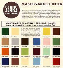sears roebuck co 1950 s colors