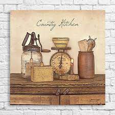 country kitchen canvas wall art