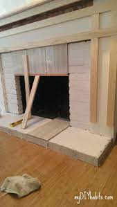 Fireplace With Diy Brick Refacing