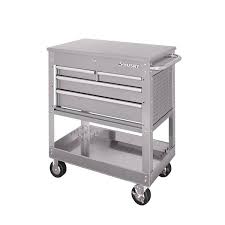 husky 33 in 4 drawer stainless steel