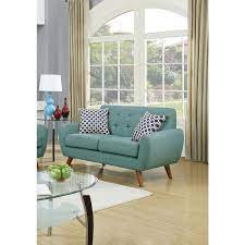 Slope Arms Polyfiber Straight Loveseat