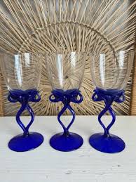 Art Glass Wine Glasses Art Deco