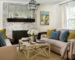 transitional living room with colorful