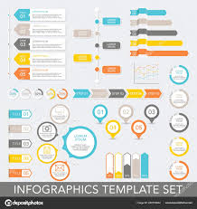 Infographic Elements Data Analysis Charts Graphs Vector
