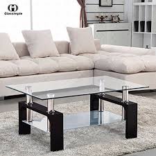 With a dark espresso finish on solid beech wood and rubberwood, this table is durable and stylish. Bailey Sales Rectangular Glass Coffee Table Shelf Chrome Black Wood Living Room Furniture Buy Online In Andorra At Andorra Desertcart Com Productid 33976916