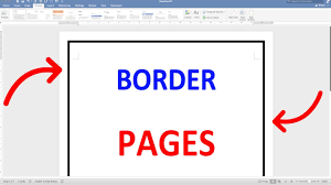 insert a border in word office 365