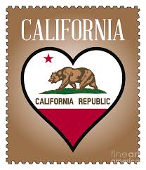 Adopted in 1911, california's flag is one of the most striking u.s. Love California Flag Postage Stamp Digital Art By Bigalbaloo Stock