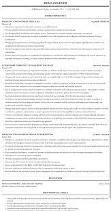 I have enclosed my resume for your consideration. Emergency Management Specialist Resume Sample Mintresume