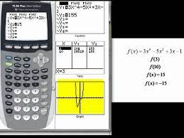 outputs with a graphing calculator
