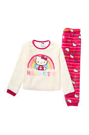 Komar Hello Kitty Pajama Fleece Set Toddler Girls Nordstrom Rack