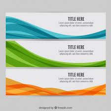 Colourful Wave Web Banners Vector Free Download