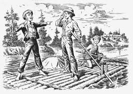 Image result for huck and tom on raft
