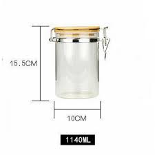 1140ml Glass Storage Jars With Airtight