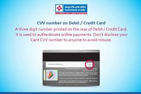We did not find results for: Central Bank Of India On Twitter Cvv Number On Debit Credit Card A Three Digit Number Printed On The Rear Of Debit Credit Card It Is Used To Authenticate Online