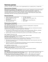 Sample Resume For A Midlevel Manufacturing Engineer