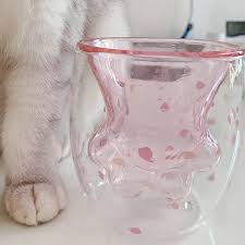 ❀ at the bottom it says no microwave, which i first thought can be annoying but i. Starbucks Cat Paw Glass Mug Free Shipping Pretty Mugs Glass Cup Cat Themed Gifts