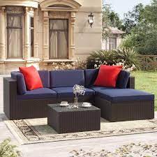 Foredawn 5 Piece Wicker Outdoor Small