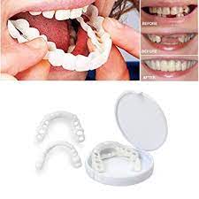 I couldn't believe my eyes when the link to that ad appeared on my screen. Amazon Com Braces Instants Veneers Dentures Fake Teeth Smile Serrated Denture Teeth Top Or Bottom Comfort Fit Flexible Teeth Socket To Make White Tooth Beautiful Neat Beauty