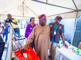 PHOTOS: Tinubu votes in Lagos - 21st CENTURY CHRONICLE