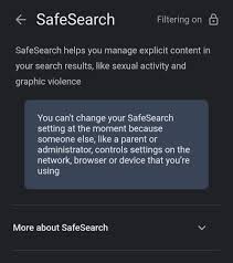 safe search locked google search