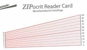 Details About Hematocrit Reader Card Laminated Chart Pcv Values From Hematocrit Tubes Pets