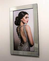 Mirror Frame Lady In Dress With Glitter