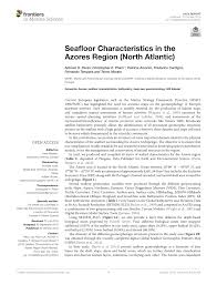 Pdf Seafloor Characteristics In The Azores Region North
