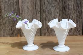 Pair Of Small Trumpet Horn Vases