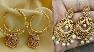 Chandbali Earrings Designs Gold Earrings Designs