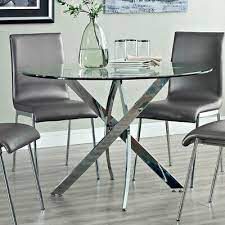 Modern Clear Glass Round Dining Table