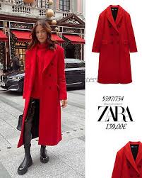 Zara Wool Blend Masculine Coat Intense