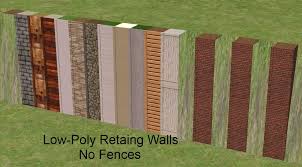 Mod The Sims Low Poly Retaining Walls