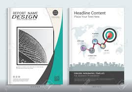 Cover Book Design Template With Presentation Infographics Elements