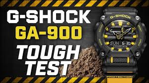 Some models count with bluetooth connected technology and atomic timekeeping. G Shock Ga 900 Tough Test Youtube