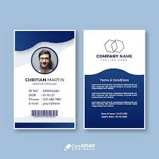 elegant employee id card vector
