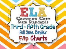 Ela Common Core Standards Grades 3 5 Full Size Binder Flip Charts