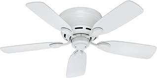 Unique ceiling fans may just add that unique look to the home decor that you have been looking for as many options can be considered such as a ceiling fan without lights or with lights. Hunter Fan Company 51059 Hunter Indoor Low Profile Iv Ceiling Fan With Pull Chain Control 42 White Amazon Com