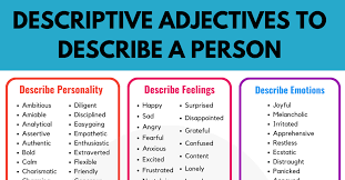 common adjectives list in english 7esl