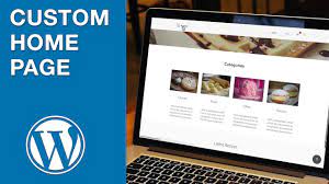 creating a wordpress home page you